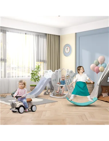 AIYAPLAY Foot to Floor Slider for Toddlers with Under-Seat Storage, Ride on Sliding Car with Horn, for Ages 12-36 Months - Cream