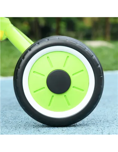 AIYAPLAY Kids Trike, Tricycle, with Adjustable Seat, Basket, Bell, for Ages 2-5 Years - Green