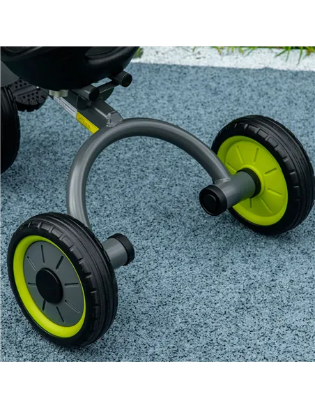 AIYAPLAY Kids Trike, Tricycle, with Adjustable Seat, Basket, Bell, for Ages 2-5 Years - Black