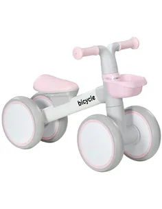 AIYAPLAY Kids Balance Bike for 1-3 Years Old with Adjustable Seat, Silent Wheels, Pink
