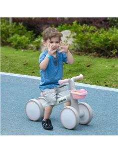 AIYAPLAY Kids Balance Bike for 1-3 Years Old with Adjustable Seat, Silent Wheels, Pink 2