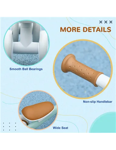 AIYAPLAY Kids Balance Bike for 1-3 Years Old with Adjustable Seat, Silent Wheels, Green