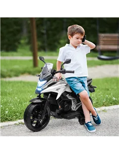 AIYAPLAY 12V Honda Licensed Kids Electric Motorbike w/ Music, Headlights, Early Education Function, for Ages 3-6 Years, White 2