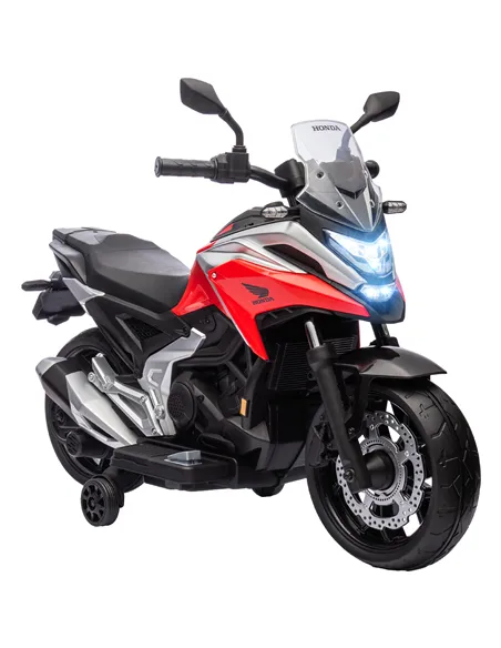 AIYAPLAY 12V Honda Licensed Kids Electric Motorbike w/ Music, Safety lights, Early Education Function, for Ages 3-6 Years, Red