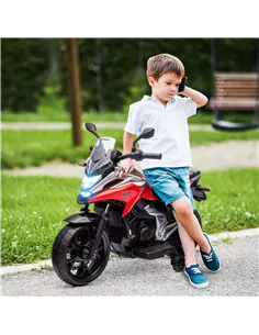 AIYAPLAY 12V Honda Licensed Kids Electric Motorbike w/ Music, Safety lights, Early Education Function, for Ages 3-6 Years, Red 2