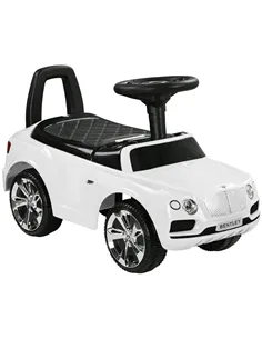 AIYAPLAY Bentley Bentayga Licensed Foot to Floor Ride on Car, Sliding Car Push Along Car w/ Under Seat Storage - White