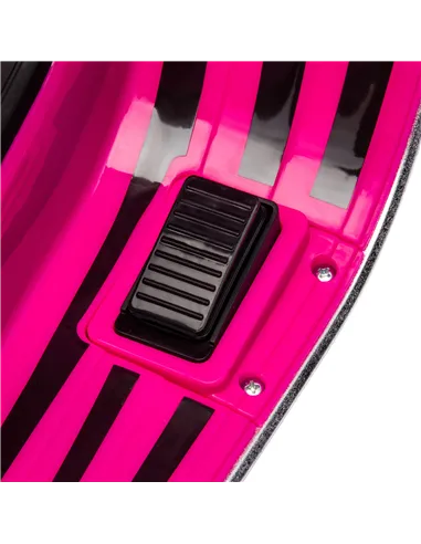 AIYAPLAY 12V Vespa Licensed Kids Electric Motorbike w/ Music, Headlights, FM Radio, for 3-6 Years - Pink