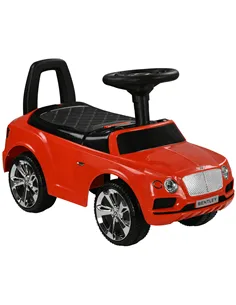AIYAPLAY Bentley Bentayga Licensed Foot to Floor Ride on Car, Sliding Car Push Along Car w/ Under Seat Storage - Red