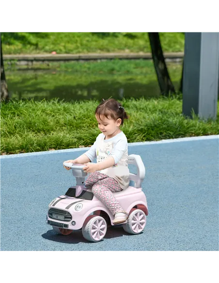 AIYAPLAY Foot To Floor Ride On Car Sliding Car w/ Air Horn, Anti-Over-Backwards, 18 to 36 Months - Pink
