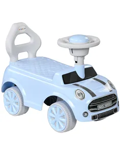 AIYAPLAY Foot To Floor Ride On Car Sliding Car w/ Air Horn, Anti-Over-Backwards, 18 to 36 Months - Light Blue