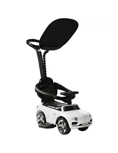 AIYAPLAY Bentley Bentayga Licensed 3-in-1 Baby Push Car,  Ride on Car Sliding Car with Canopy, Horn Music - White