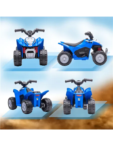 AIYAPLAY Honda Licensed Kids Electric Quad Bike, 6V ATV Ride On for Ages 1.5-3 Years, Blue