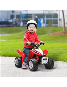 AIYAPLAY Honda Licensed Kids Electric Quad Bike, 6V ATV Ride On for Ages 1.5-3 Years, Red 2