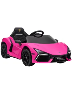 AIYAPLAY Lamborghini Revuelto Licensed 12V Ride on Car w/ Butterfly Doors, Transport Wheels, Suspension, Remote Control, Pink