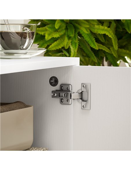 HOMCOM TV Stand up to 55 Inches, TV Unit with Open Shelves and Cable Holes - White