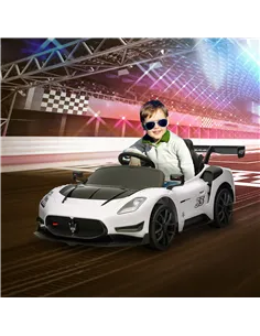 AIYAPLAY Maserati GT2 Licensed 12V Kids Electric Ride on Car with 4 Suspension Wheels, Remote Control, Music, Horn, Lights, Whit 2