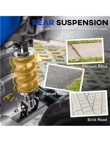 AIYAPLAY 12V Kids Electric Motorbike, Kids Electric Ride on motorcycle w/ Twist Grip Throttle, Training Wheels, Blue