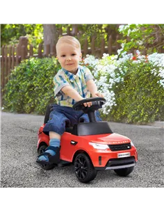 AIYAPLAY 2-in-1 Land Rover Licensed 6V Kids Electric Ride On Car, Sliding Car w/ Headlights, Music, for 18-60 Months, Red 2