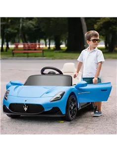 AIYAPLAY Maserati MC20 Licensed 12V Kids Electric Ride on Car with Remote Control, Spring Suspension, Blue 2