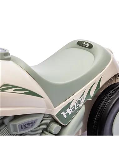 AIYAPLAY Foot To Floor Sliding Kids Ride On Car with Music, Bubble, for Toddler from 2 to 5 Years Old - Cream White