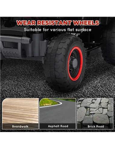 AIYAPLAY 6V Electric Quad Bike for Kids, Ride On ATV w/ Forward/Reverse, Headlights, for Ages 18-36 Months, Black