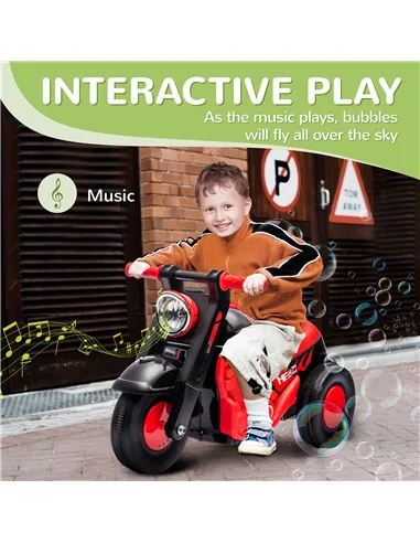 AIYAPLAY Foot To Floor Sliding Kids Ride On Car with Music, Bubble, for Toddler from 2 to 5 Years Old - Black