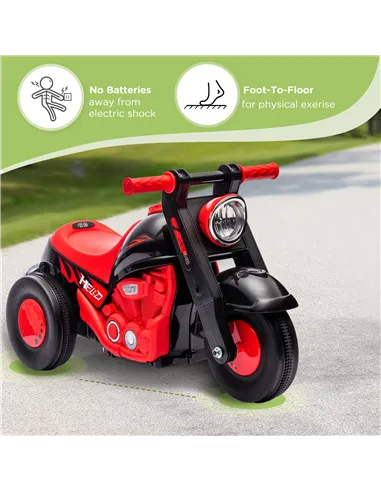 AIYAPLAY Foot To Floor Sliding Kids Ride On Car with Music, Bubble, for Toddler from 2 to 5 Years Old - Black