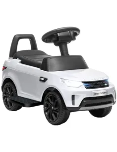 AIYAPLAY 2-in-1 Land Rover Licensed 6V Kids Electric Ride On Car, Sliding Car w/ Headlights, Music, for 18-60 Months, White