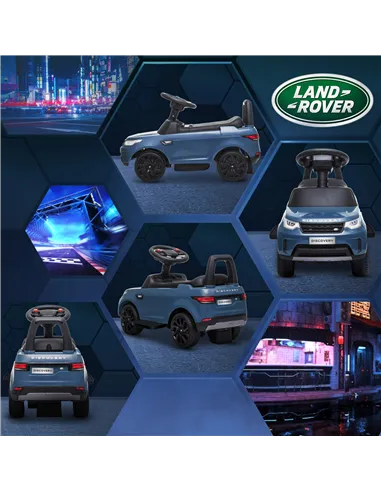 AIYAPLAY 2-in-1 Land Rover Licensed 6V Kids Electric Ride On Car, Sliding Car w/ Headlights, Music, for 18-60 Months, Light Blue