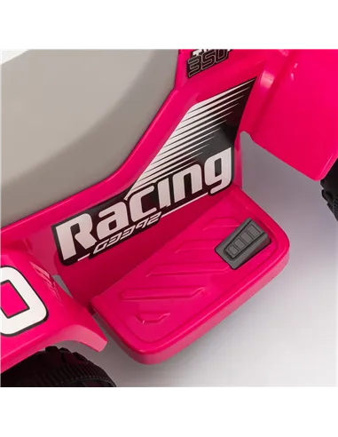 AIYAPLAY 6V Electric Quad Bike for Kids, Ride On ATV w/ Forward/Reverse, Headlights, for Ages 18-36 Months, Pink