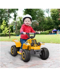 AIYAPLAY 6V Electric Quad Bike for Kids, Ride On ATV w/ Forward/Reverse, Headlights, for Ages 18-36 Months, Yellow 2
