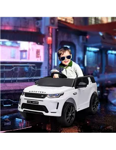 AIYAPLAY Licensed Land Rover Discovery Sport, 12V Kids Ride on Car w/ Remote Control, Lights, Music, Horn, for 3-6 Years, White 2