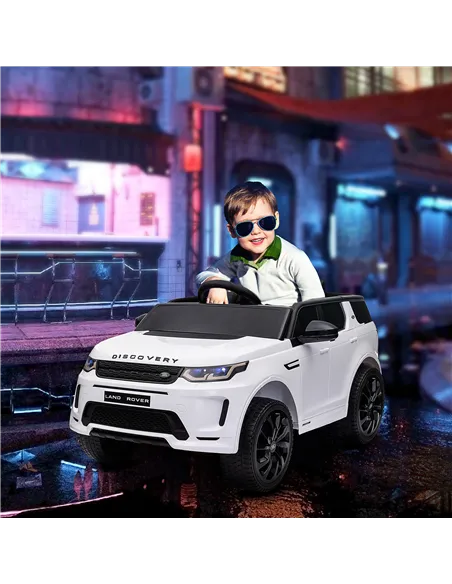 AIYAPLAY Licensed Land Rover Discovery Sport, 12V Kids Ride on Car w/ Remote Control, Lights, Music, Horn, for 3-6 Years, White
