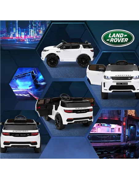 AIYAPLAY Licensed Land Rover Discovery Sport, 12V Kids Ride on Car w/ Remote Control, Lights, Music, Horn, for 3-6 Years, White