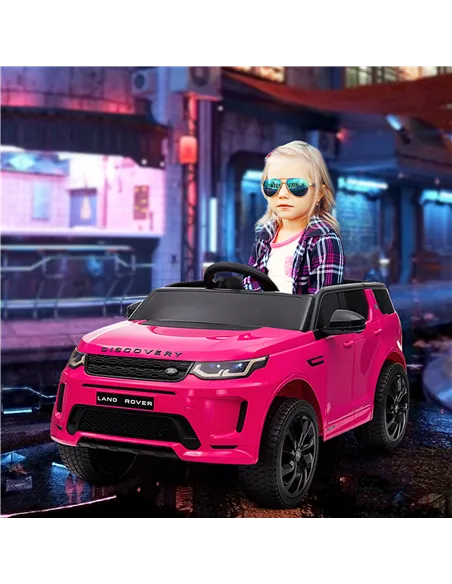 AIYAPLAY Licensed Land Rover Discovery Sport, 12V Kids Ride on Car w/ Remote Control, Lights, Music, Horn, for 3-6 Years, Pink