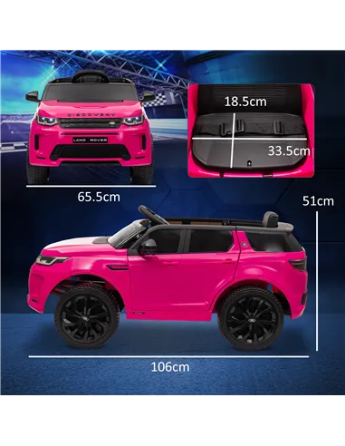 AIYAPLAY Licensed Land Rover Discovery Sport, 12V Kids Ride on Car w/ Remote Control, Lights, Music, Horn, for 3-6 Years, Pink