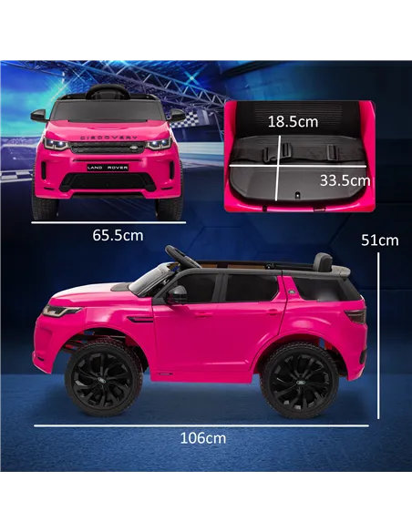AIYAPLAY Licensed Land Rover Discovery Sport, 12V Kids Ride on Car w/ Remote Control, Lights, Music, Horn, for 3-6 Years, Pink