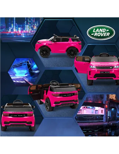 AIYAPLAY Licensed Land Rover Discovery Sport, 12V Kids Ride on Car w/ Remote Control, Lights, Music, Horn, for 3-6 Years, Pink