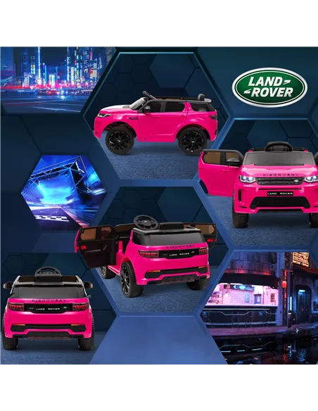 AIYAPLAY Licensed Land Rover Discovery Sport, 12V Kids Ride on Car w/ Remote Control, Lights, Music, Horn, for 3-6 Years, Pink