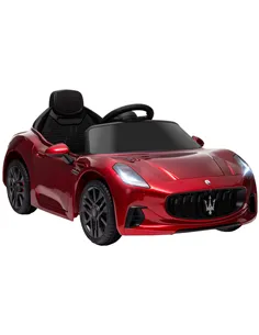 AIYAPLAY 12V Maserati Gran Turismo Folgore Lincesed Kids Electric Car with Remote Control, Soft Start, Wine Red