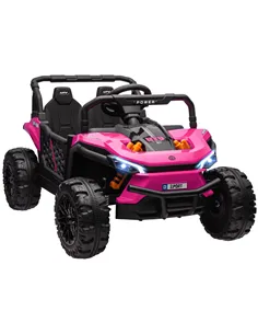 AIYAPLAY 12V Battery Powered Ride on Truck w/ Remote, Four Suspension Wheels, Horn, Lights, Music, USB, for Ages 3-5 Years, Pink