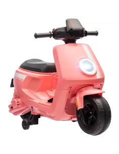 AIYAPLAY 6V Ride on Motorbike, Kids Electric Motorbike w/ Headlights, Music, Training Wheels, for Ages 18-36 Months, Pink
