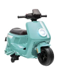 AIYAPLAY 6V Ride on Motorbike, Kids Electric Motorbike w/ Headlights, Music, Training Wheels, for Ages 18-36 Months, Green