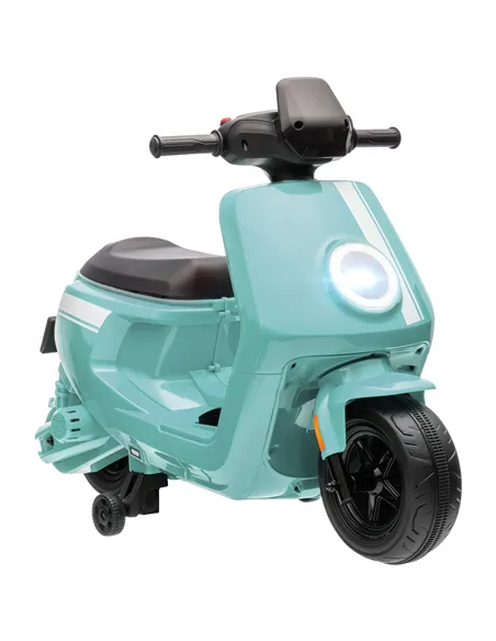 AIYAPLAY 6V Ride on Motorbike, Kids Electric Motorbike w/ Headlights, Music, Training Wheels, for Ages 18-36 Months, Green
