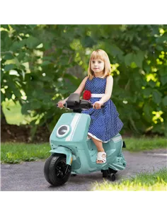 AIYAPLAY 6V Ride on Motorbike, Kids Electric Motorbike w/ Headlights, Music, Training Wheels, for Ages 18-36 Months, Green 2