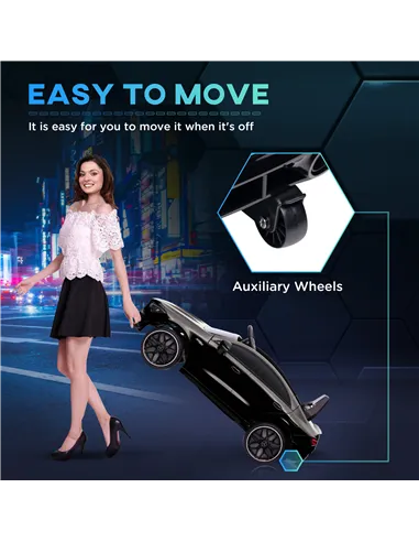 AIYAPLAY Mercedes-Benz AMG CLA 45 Licensed 12V Kids Electric Car Ride on Car w/ Remote, Suspension Lights Music Horn - Black