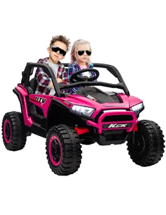 AIYAPLAY 2 Seater 24V 7AH Ride on Truck, Battery Powered Electric Ride On Car w/ Remote, Suspension, 3 Speeds, Pink