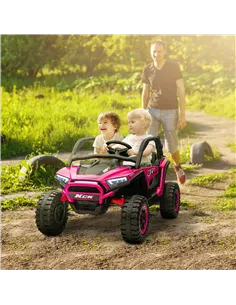 AIYAPLAY 2 Seater 24V 7AH Ride on Truck, Battery Powered Electric Ride On Car w/ Remote, Suspension, 3 Speeds, Pink 2