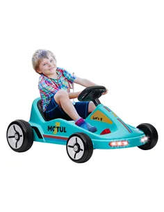 AIYAPLAY 6V Electric Go Kart for Kids with Music, Light, Horn, for 3-5 Years, Blue