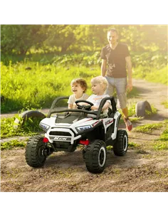 AIYAPLAY 2 Seater 24V 7AH Ride on Truck, Battery Powered Electric Ride On Car w/ Remote, Suspension, 3 Speeds, White 2